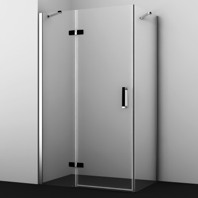 Душевой уголок WASSERKRAFT ALLER BLACK 10H06LBLACK 120x80 см