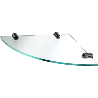 Полка стеклянная угловая WASSERKRAFT K-533POLISHED BLACK