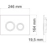 Система инсталляции для унитазов WASSERKRAFT ABENS 20TLT.010.ME.WH.MG01