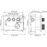 Термостатический смеситель для ванны и душа WASSERKRAFT WIESE 8458 THERMO
