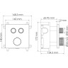 Встраиваемый комплект для душа WASSERKRAFT A4248.097.121.275.100.276 Thermo
